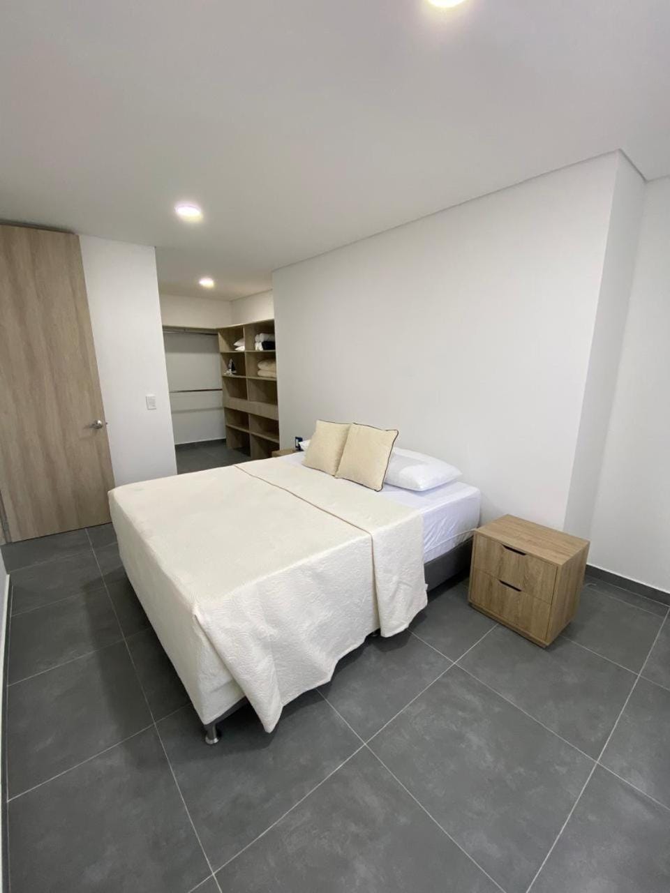 Bed, Photo of the whole room, Bedroom, towels, wardrobe