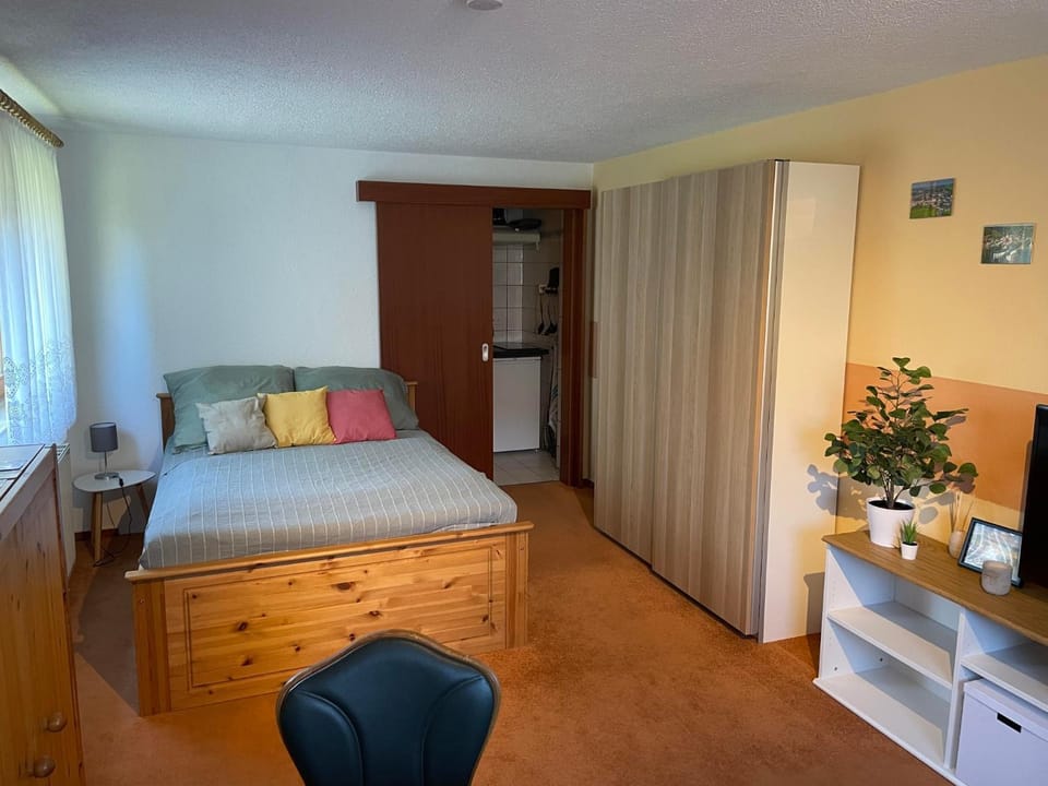 Bed, Photo of the whole room, wardrobe