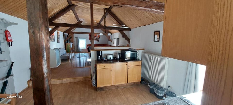 Kitchen or kitchenette, oven