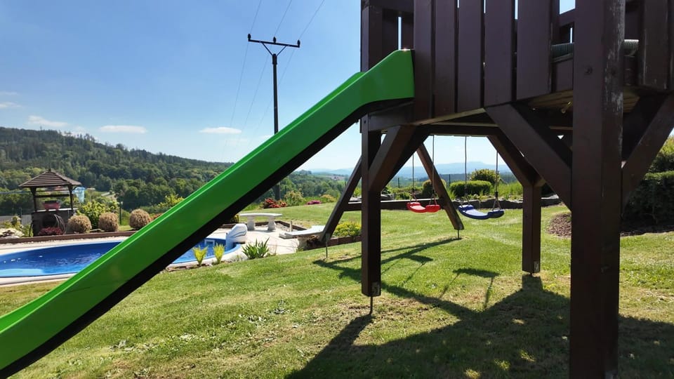 Children play ground, Garden, Mountain view, Swimming pool