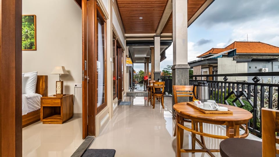 Property building, Patio, Bed, Day, View (from property/room), Balcony/Terrace, Living room, Photo of the whole room, Seating area, Dining area, Bedroom