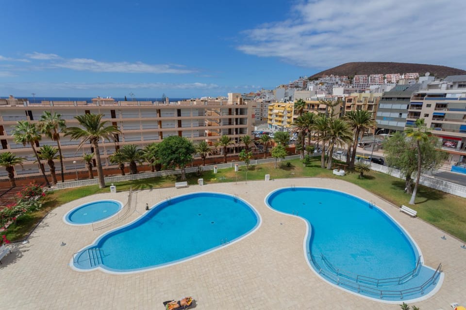 Property building, Living room, Swimming pool