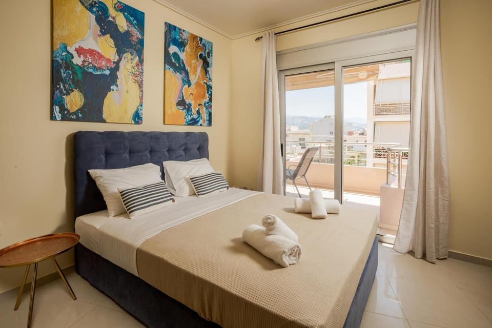 Bed, View (from property/room), Balcony/Terrace, Photo of the whole room, Bedroom, towels
