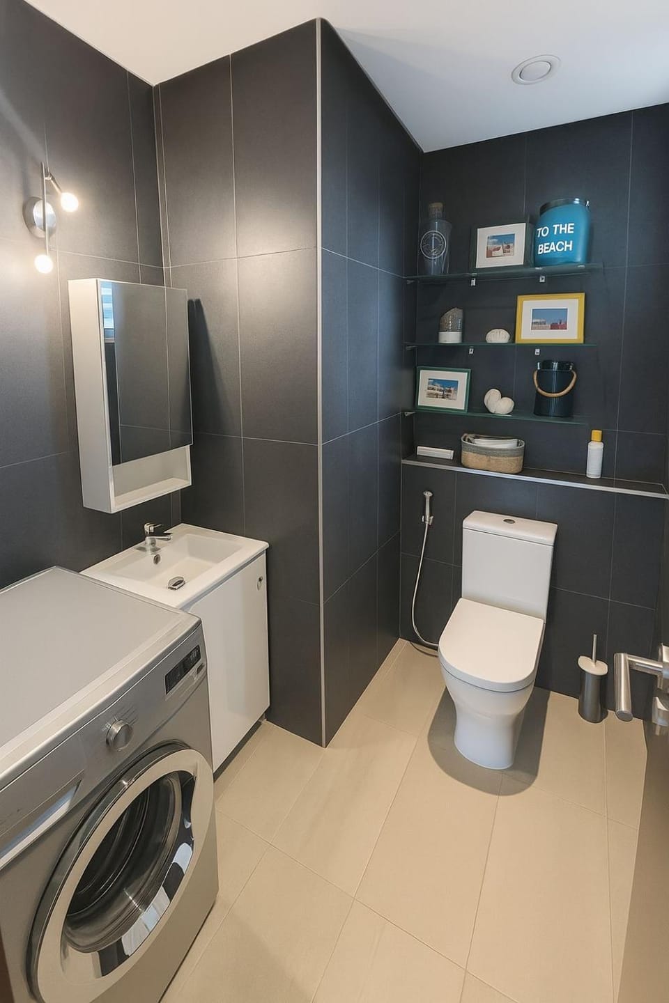 Toilet, washing machine