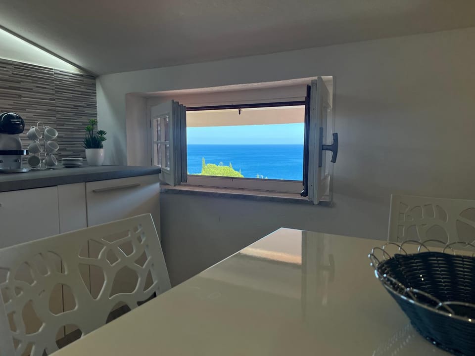 Natural landscape, Kitchen or kitchenette, Dining area, Sea view