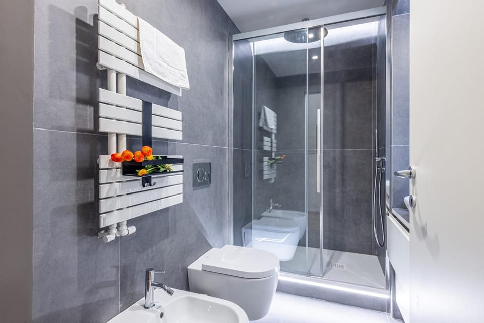 Shower, Toilet, Bathroom, towels