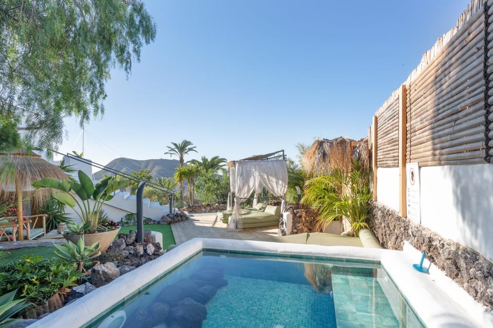 Property building, Living room, Swimming pool