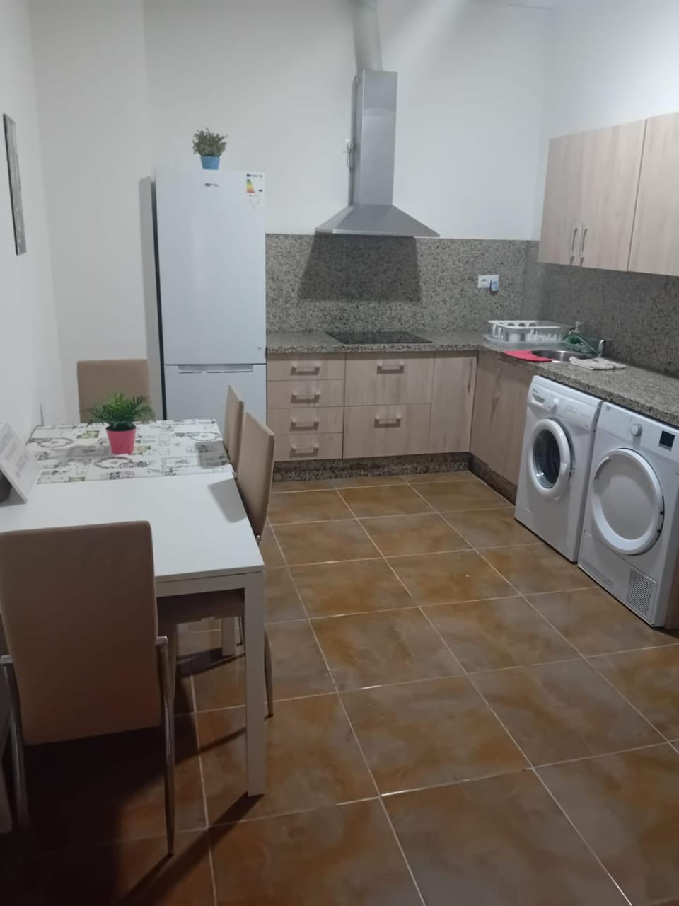 Kitchen or kitchenette, Dining area, washing machine