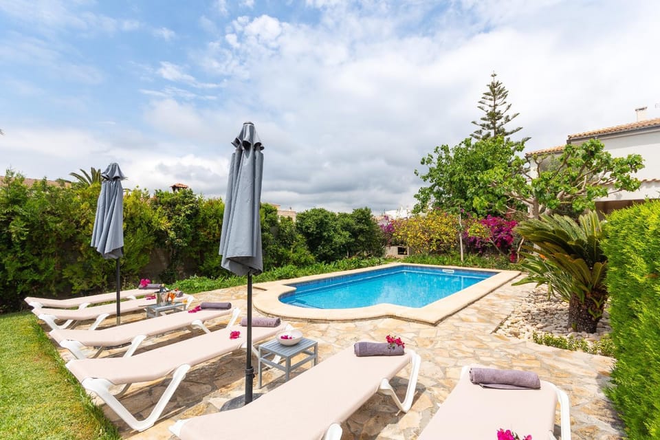 Property building, Living room, Swimming pool