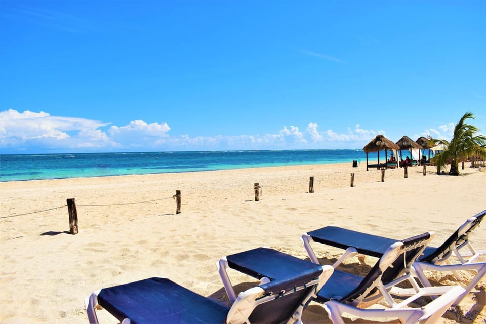 Beach, Sea view, sunbed