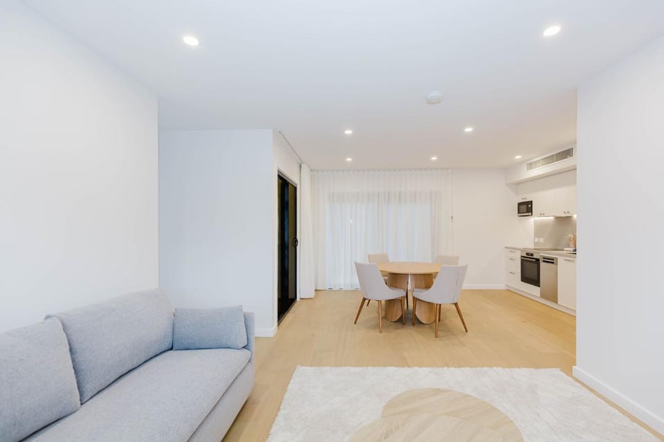 Kitchen or kitchenette, Living room, Seating area, Dining area, heating, air conditioner