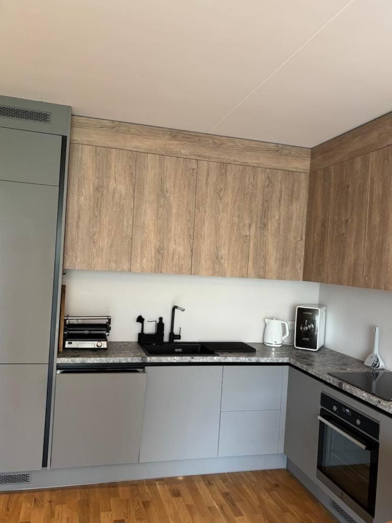 Coffee/tea facilities, Kitchen or kitchenette, oven, stove