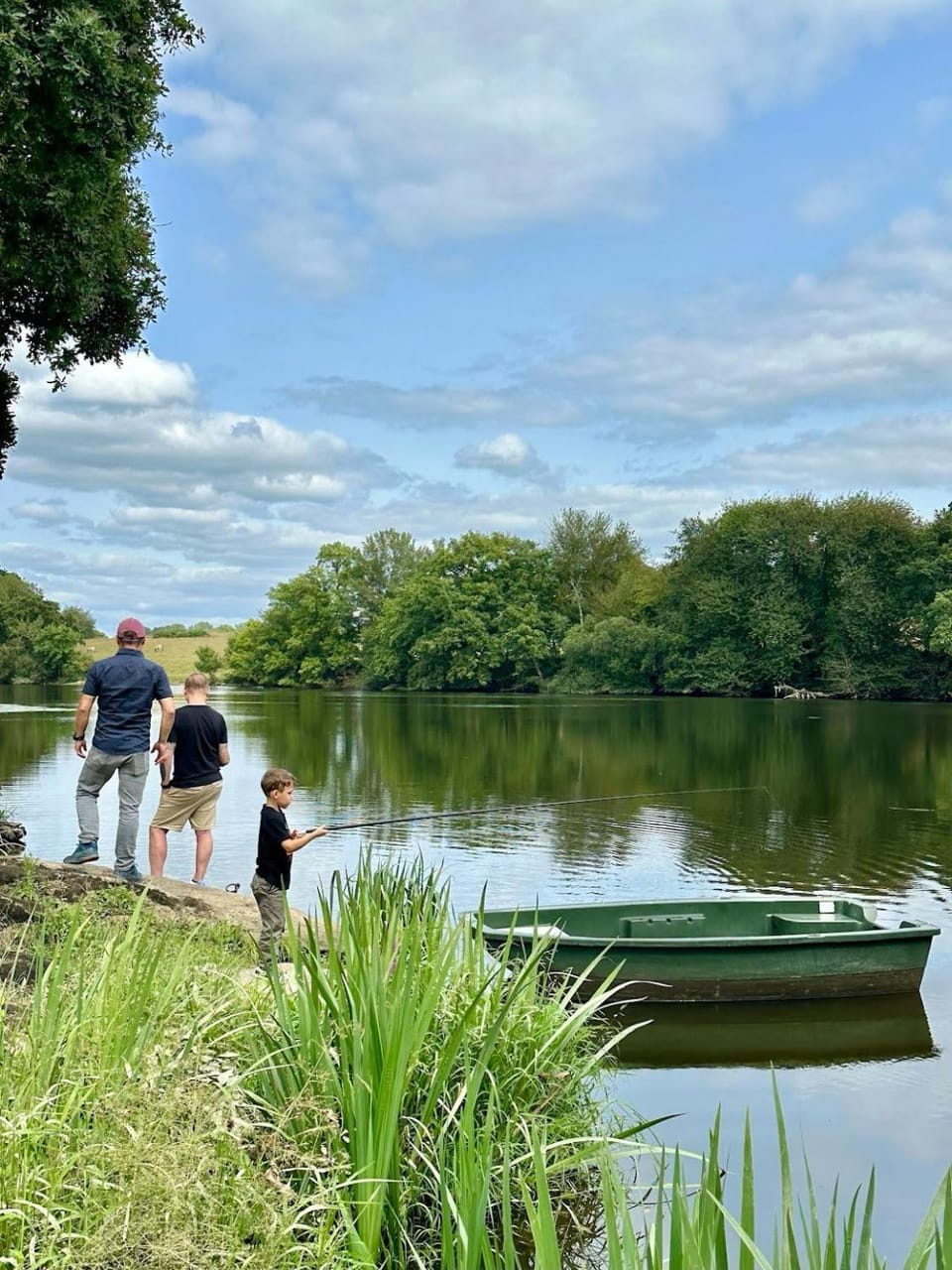 Natural landscape, Fishing, Lake view