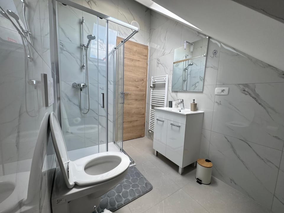 Shower, Toilet, Bathroom, towels