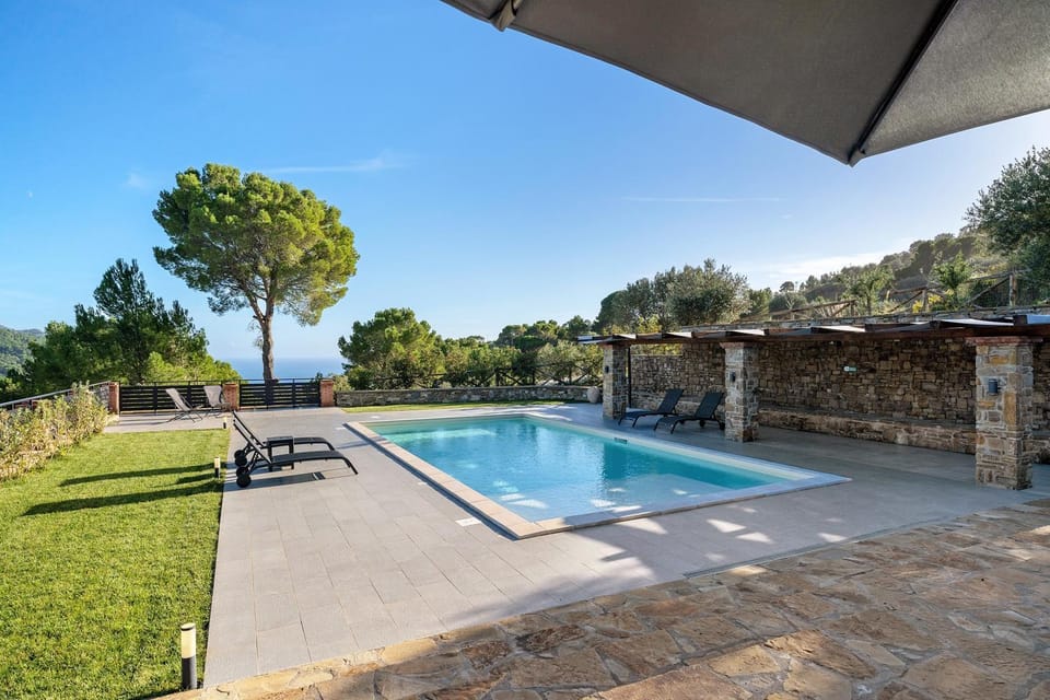 Property building, Living room, Swimming pool
