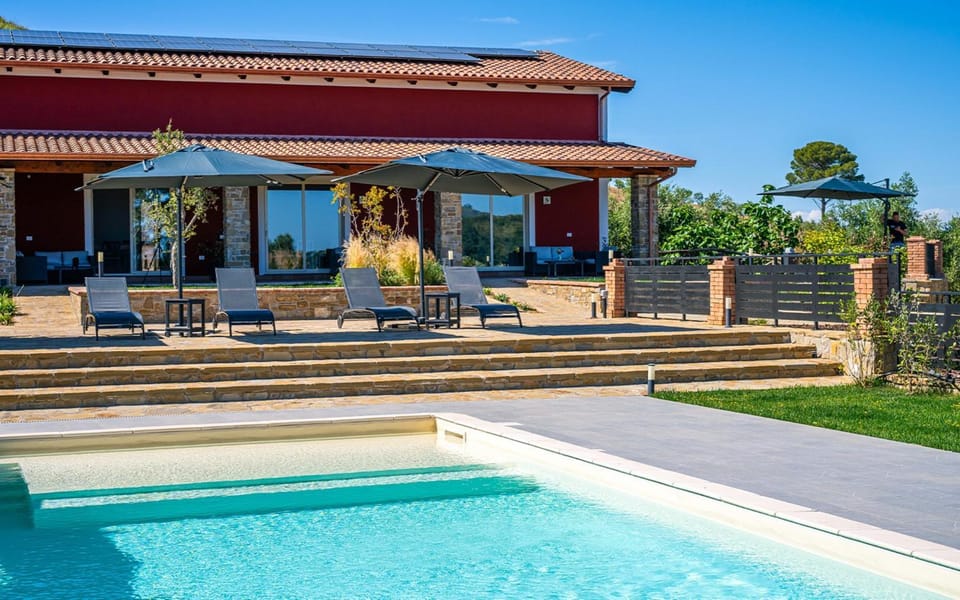 Property building, Living room, Swimming pool
