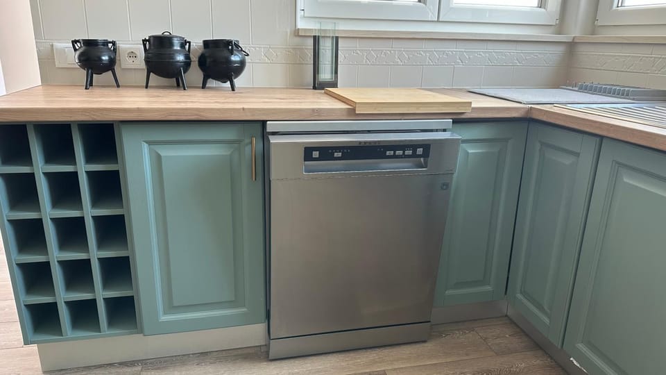 Kitchen or kitchenette, dishwasher