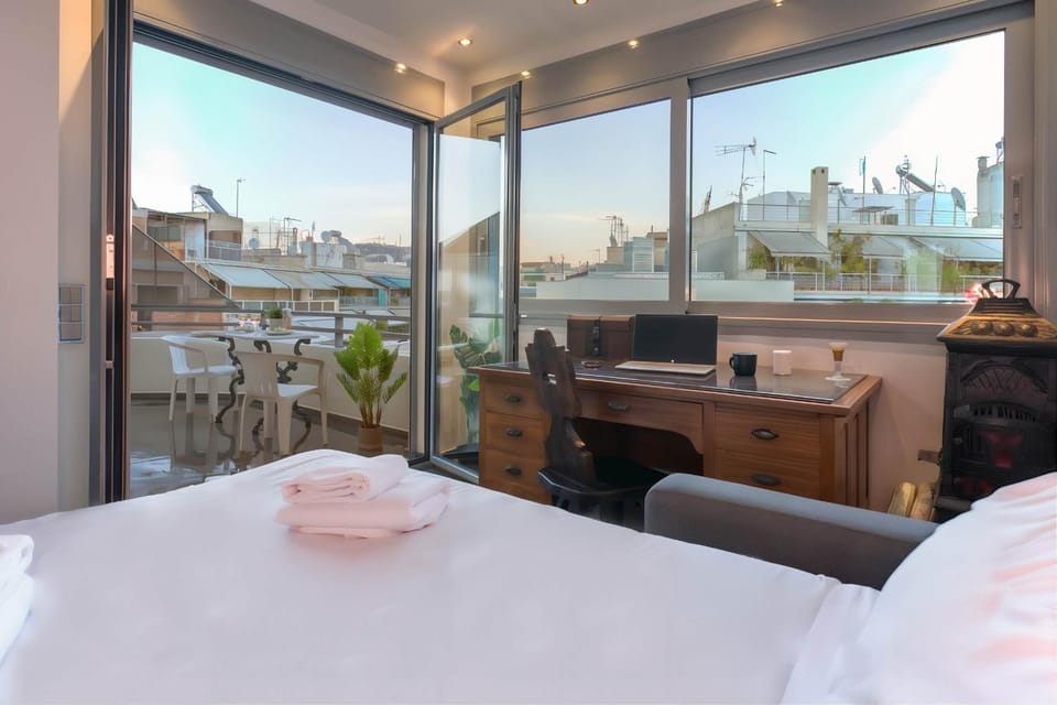 5th flr Boho Studio In Exarheia With Private Balcony Apartment in Athens
