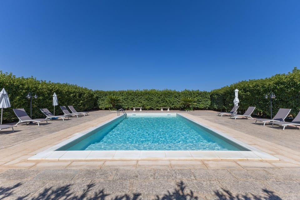 Property building, Living room, Swimming pool