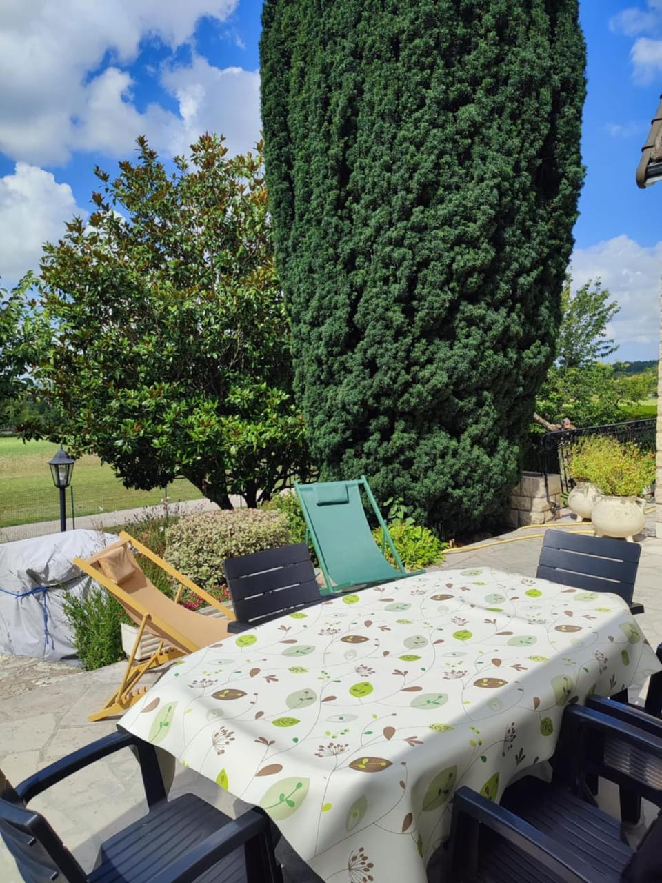 Patio, BBQ facilities, Garden view, sunbed