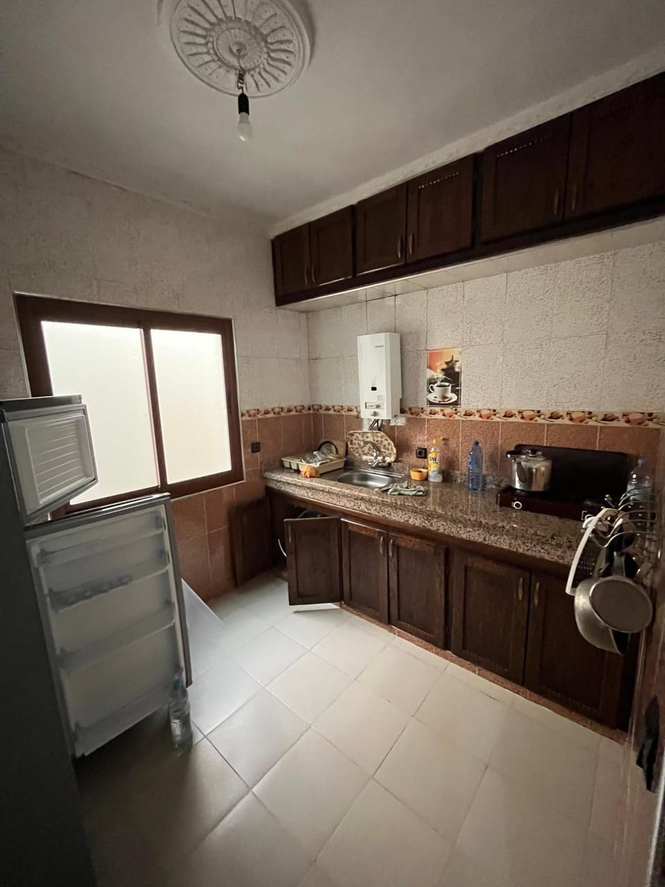 Kitchen or kitchenette, stove, toaster