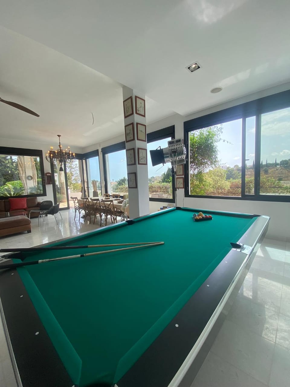 Billiard, Game Room, Living room, Seating area, Dining area, Mountain view, Sea view