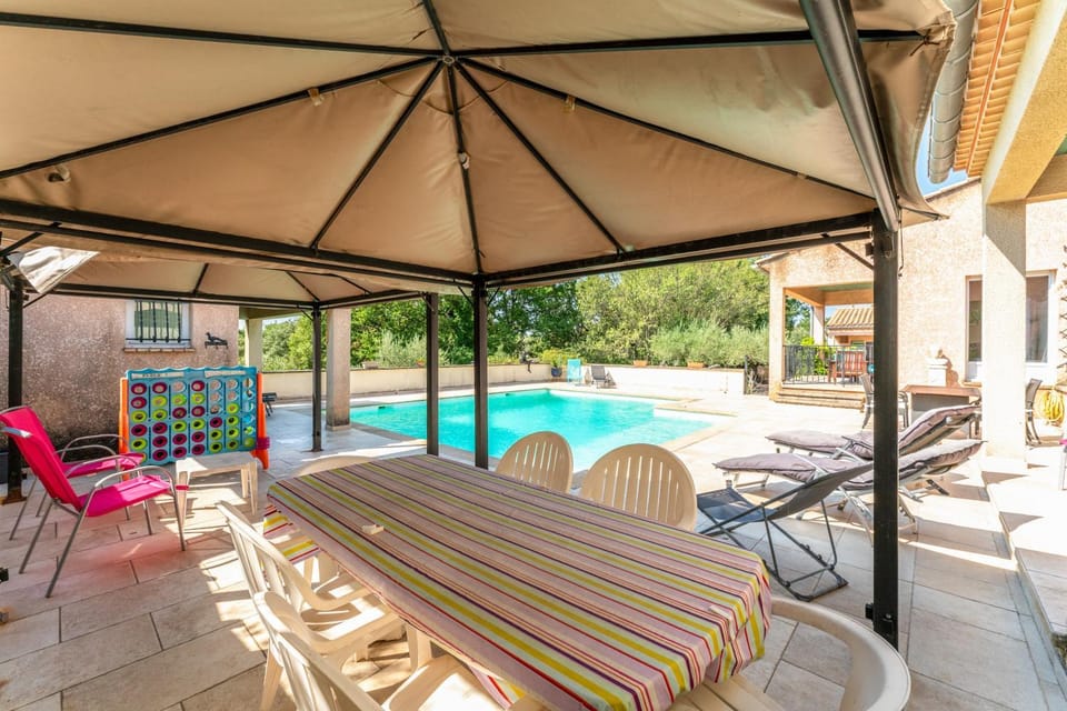 Property building, Living room, Swimming pool