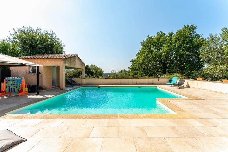 Property building, Living room, Swimming pool