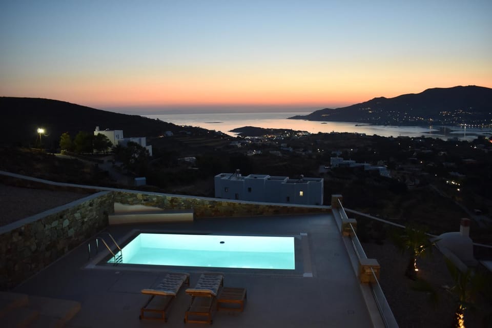 Mountain view, Pool view, Sea view, Swimming pool, Sunset