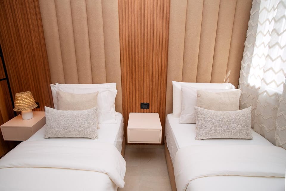 Luxury 2BR Sea View Apartment Modern Design & Balcony Malabata Hills Apartment in Tangier