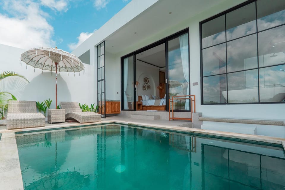 Property building, Patio, Pool view, Swimming pool