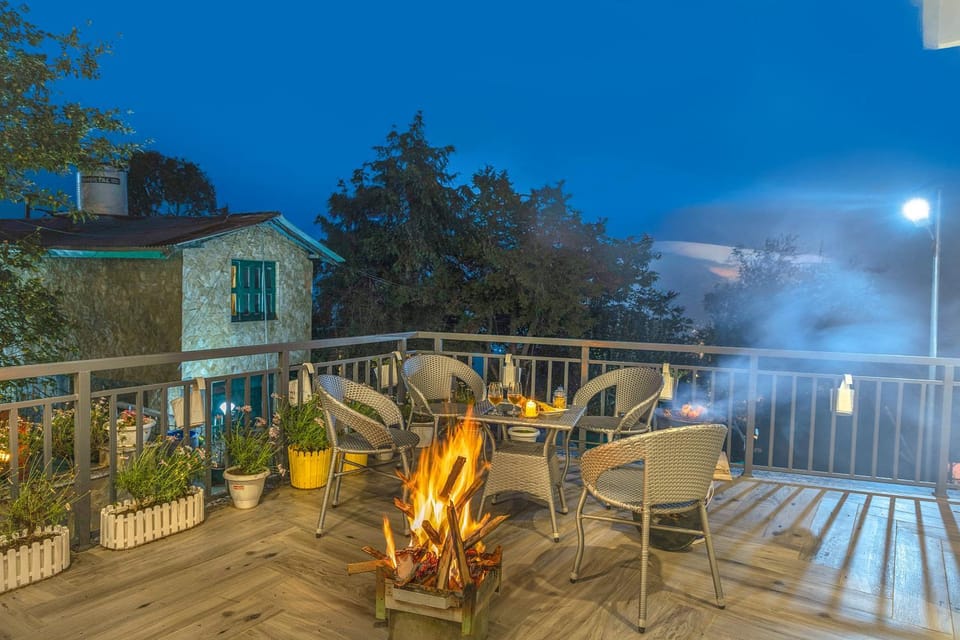 Property building, Patio, Night, BBQ facilities