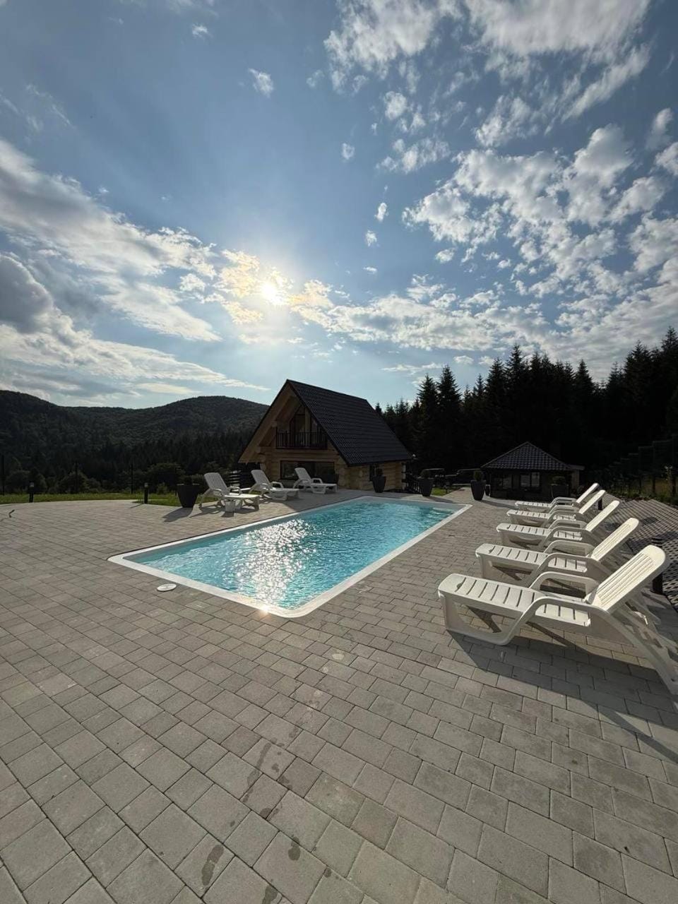 Day, Natural landscape, Mountain view, Pool view, Swimming pool, Swimming pool, sunbed