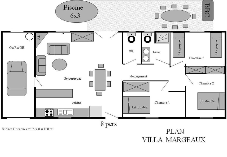 Villa Margaux, 8 Pers, Domaine De Ribiere House in Grospierres