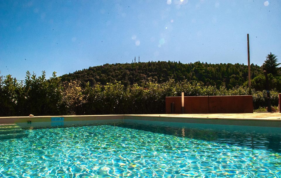 Spring, Day, Natural landscape, Mountain view, Pool view, Swimming pool