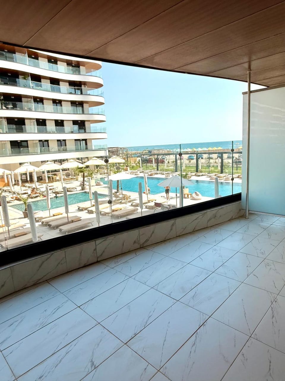 Day, View (from property/room), Balcony/Terrace, Pool view, Sea view, Swimming pool