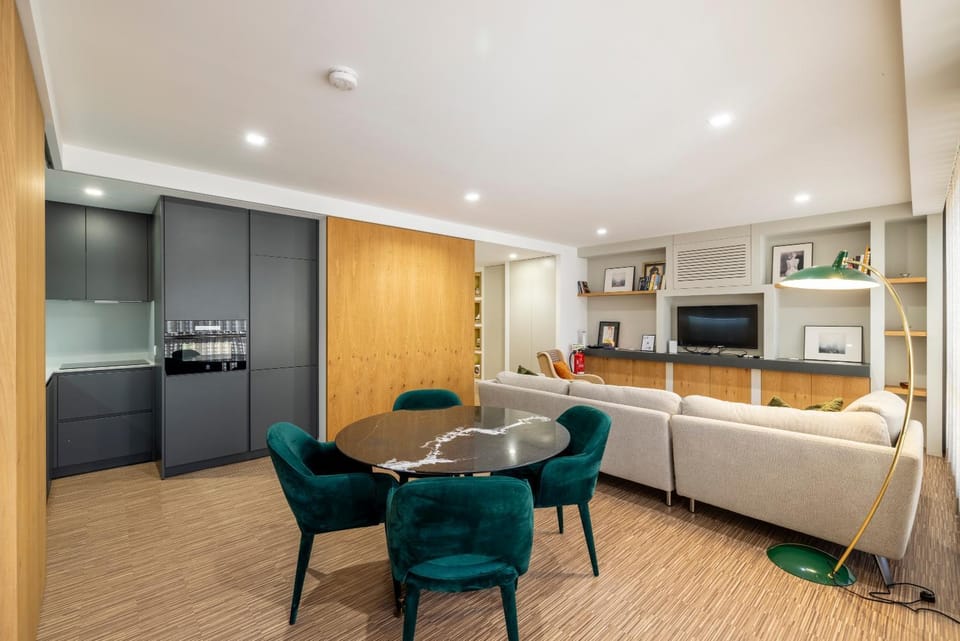 Kitchen or kitchenette, Living room, Dining area