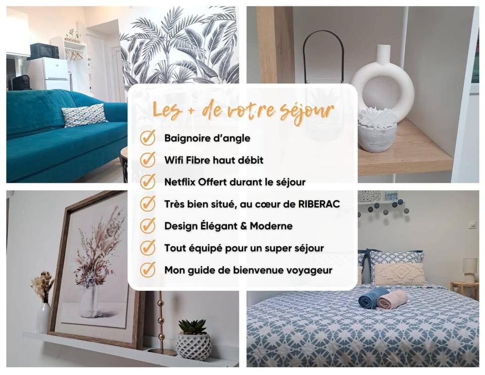 Les Cœurs de Ribérac - Hyper centre - Climatisation - Wi-Fi Apartment in Nouvelle-Aquitaine