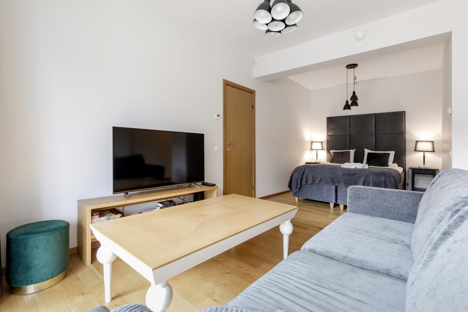 Bed, TV and multimedia, Living room, Seating area