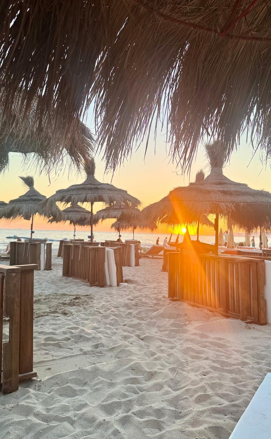 Day, Natural landscape, Beach, Sea view, Sunset, sunbed