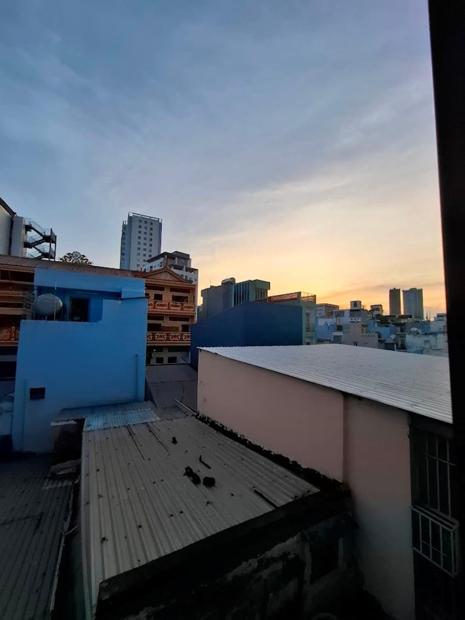 Property building, Balcony/Terrace, City view, Sunset
