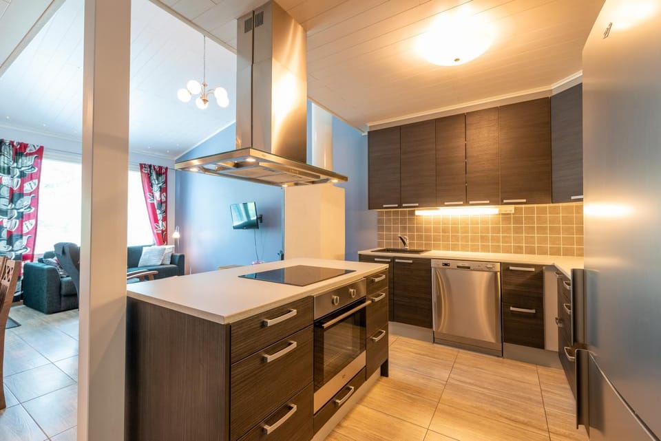 Kitchen or kitchenette, dishwasher, oven, stove