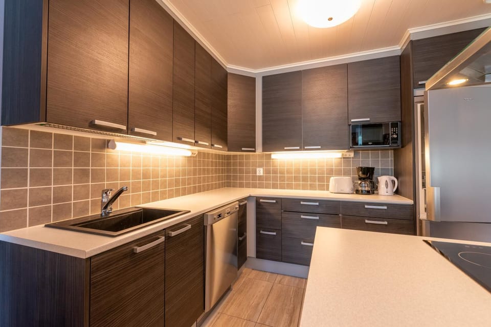 Kitchen or kitchenette, dishwasher, oven