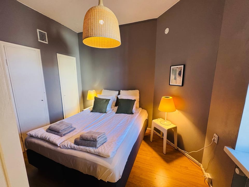 Bed, Photo of the whole room, Bedroom, towels, wardrobe
