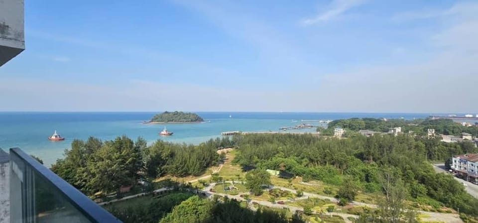 PD D'Wharf The Bay Superior Queen Room SeaView Balcony Apartment in Port Dickson