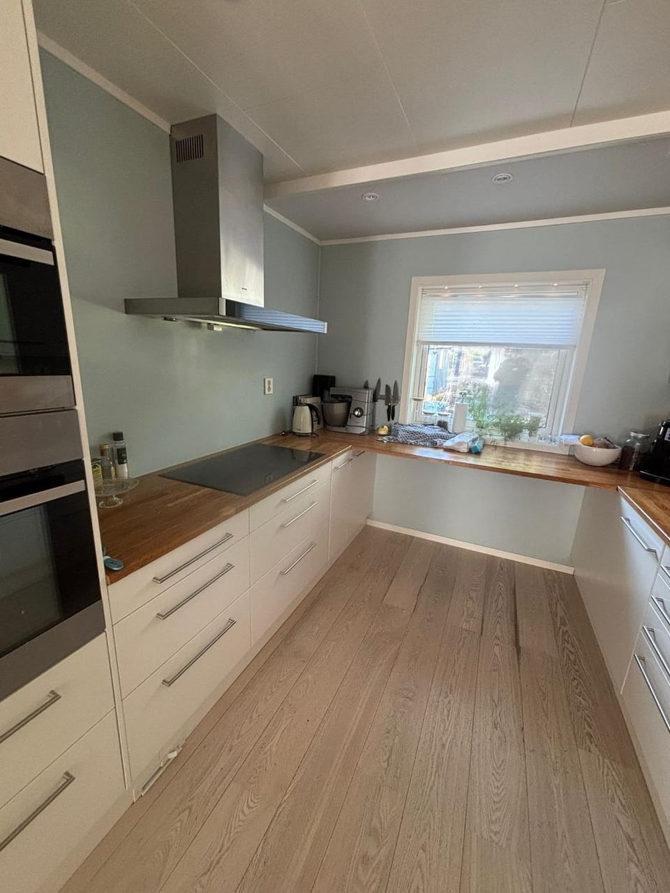 Kitchen or kitchenette, dishwasher, stove
