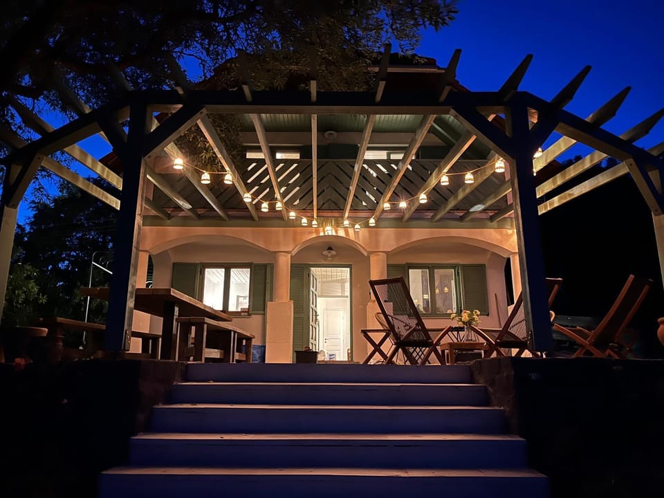 Patio, Night, Balcony/Terrace, Seating area