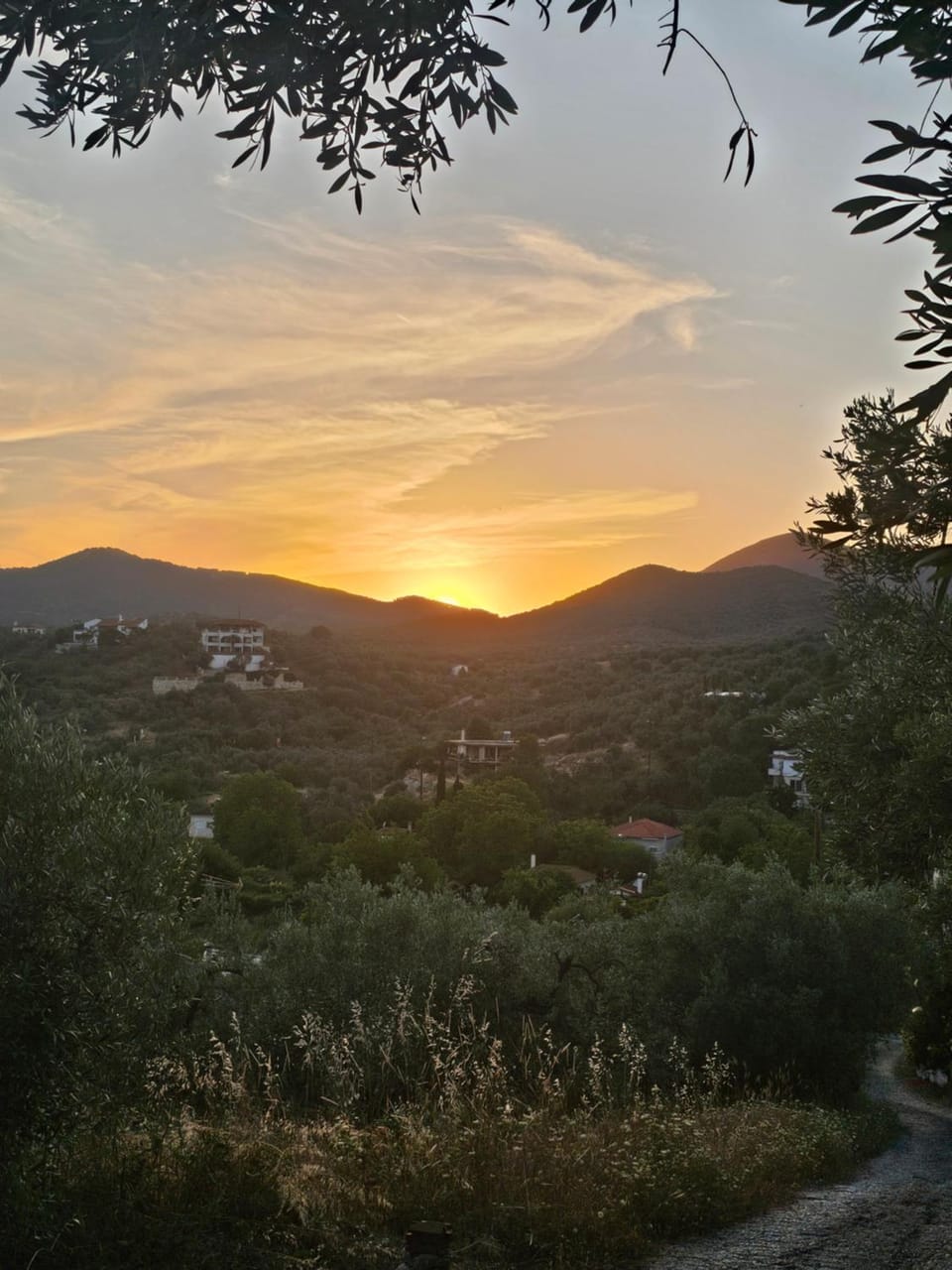 Mountain view, Sunset