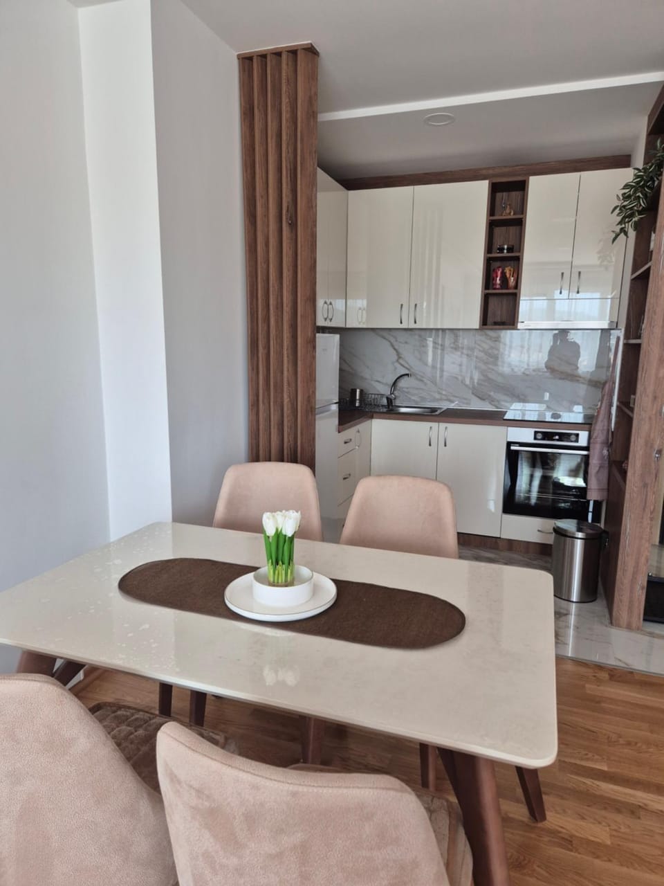 Kitchen or kitchenette, Dining area, stove