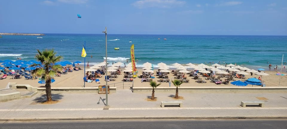 View (from property/room), Balcony/Terrace, Beach, sunbed
